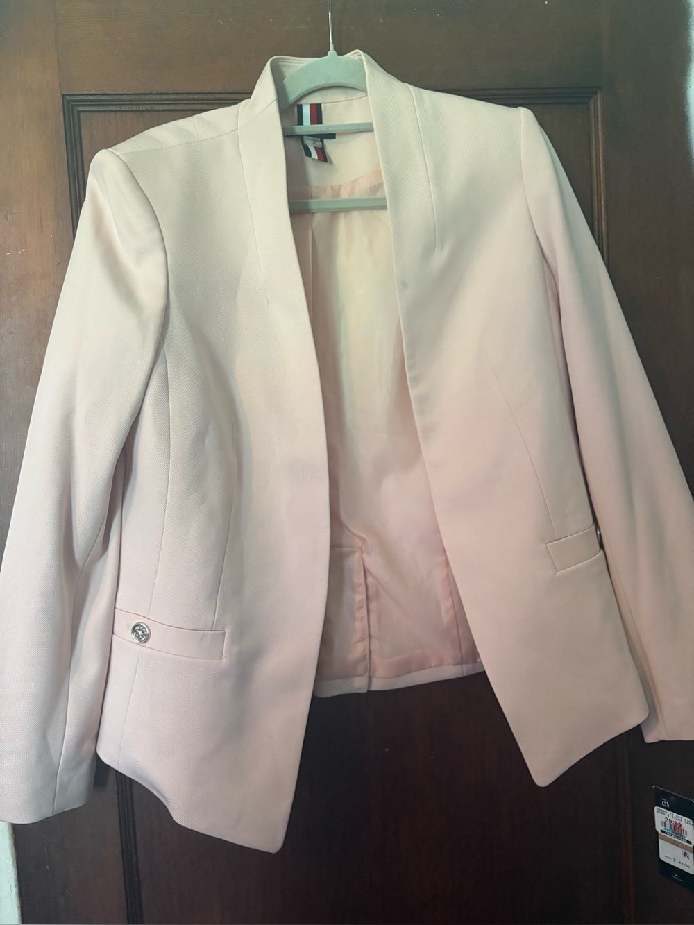 Tommy Hilfiger Blazer, Blush Pink, Size 12, New With Tags